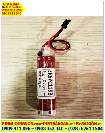 Pin ER6VC119B Lithium 3.6v; Pin nuôi nguồn PLC ER6VC119B lithium 3.6v AA 2000mAh chính hãng, Xuất xứ NHẬT 